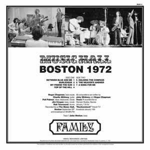 Boston Music Hall 1972 by Family