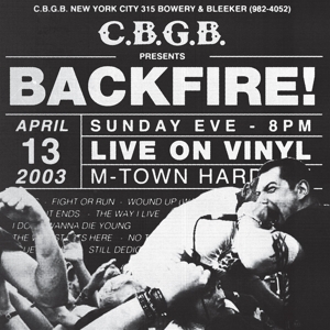 Live At Cbgb's by Backfire