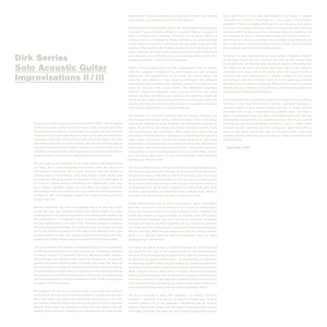Solo Acoustic Guitar Improvisations Ii & Iii by Serries, Dirk